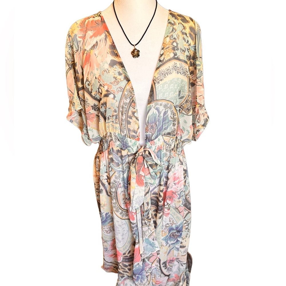 Venus Embellished Floral & Paisley Print Maxi Top NWT - Picture 4 of 12